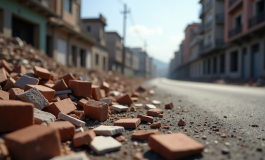 Immagine dell'esplosione a Ercolano con soccorritori