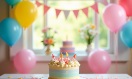 Immagine di una festa di compleanno trascurata e triste