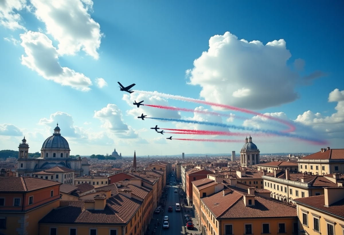 Le Frecce Tricolori e la celebrazione dell'Unità Nazionale a Roma