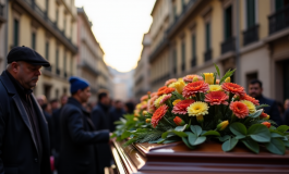 Funerali di Arcangelo Correra a Napoli, un momento di lutto