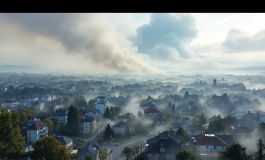 Incendio a Tor Cervara con fumi e sfollati