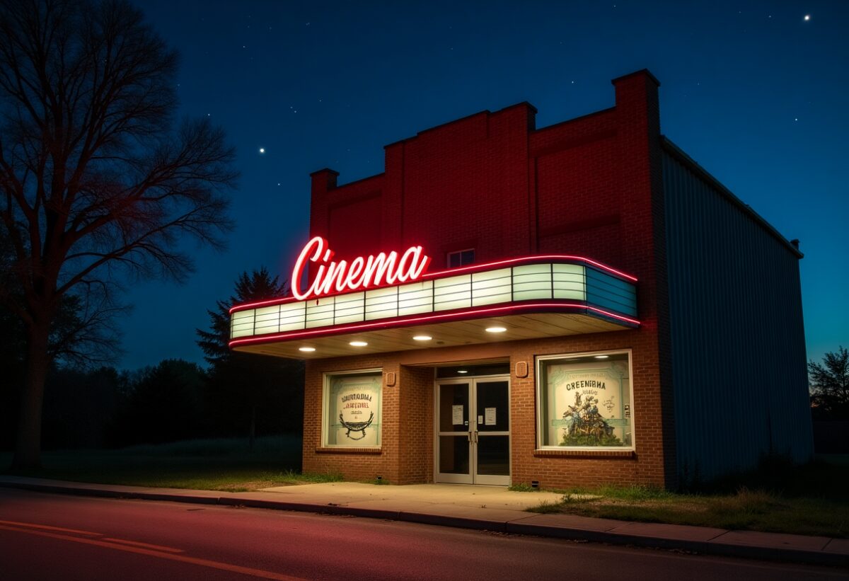 Incendio doloso in un cinema: la polizia cerca i responsabili