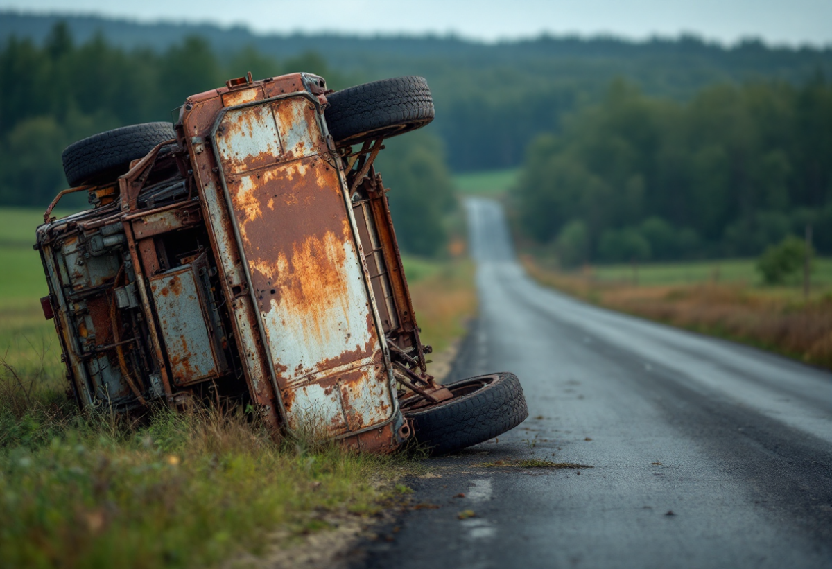 Incidente spettacolare a Gravellona Lomellina: tir si ribalta in un campo