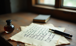 Immagine di una madre scrivendo una lettera carica di emozioni