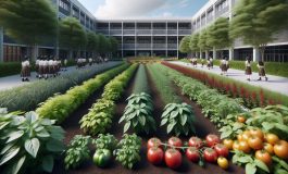 Alunni che gustano un pasto sostenibile a scuola a Roma