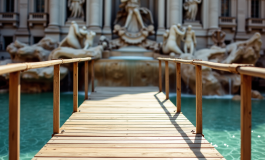 Passerella a Fontana di Trevi con vista panoramica