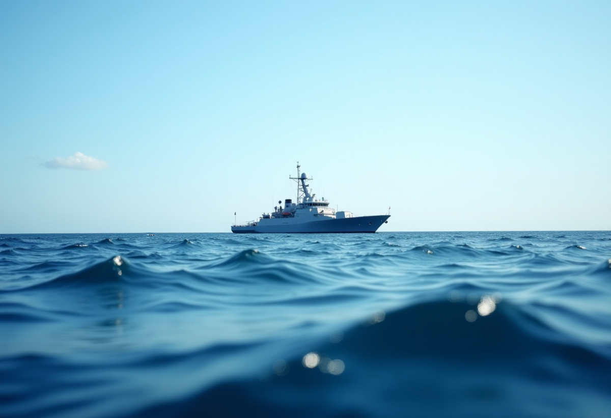 Il pattugliatore Libra in rotta verso l'Albania con migranti a bordo