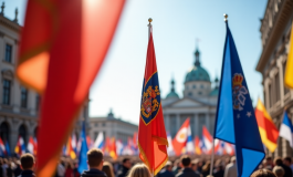 Pellegrini in cammino verso San Giovanni Rotondo