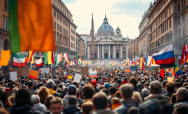 Manifestazione a Roma contro la violenza di genere