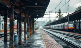 Manifestazione del personale ferroviario in sciopero