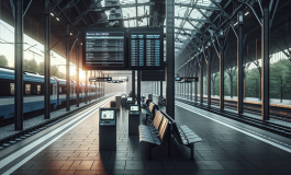 Manifestazione dei ferrovieri in sciopero in Italia