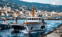Nave Sea Watch 5 ormeggiata al porto di Palermo