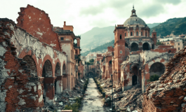 Immagine delle Vele di Scampia durante lo sgombero a Napoli