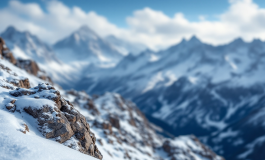 Alpinista austriaco in montagna durante una valanga fatale