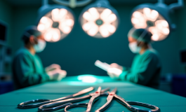 Immagine di una sala operatoria vuota dopo un intervento