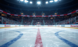 Giocatori dei Vegas Golden Knights in azione contro gli Oilers