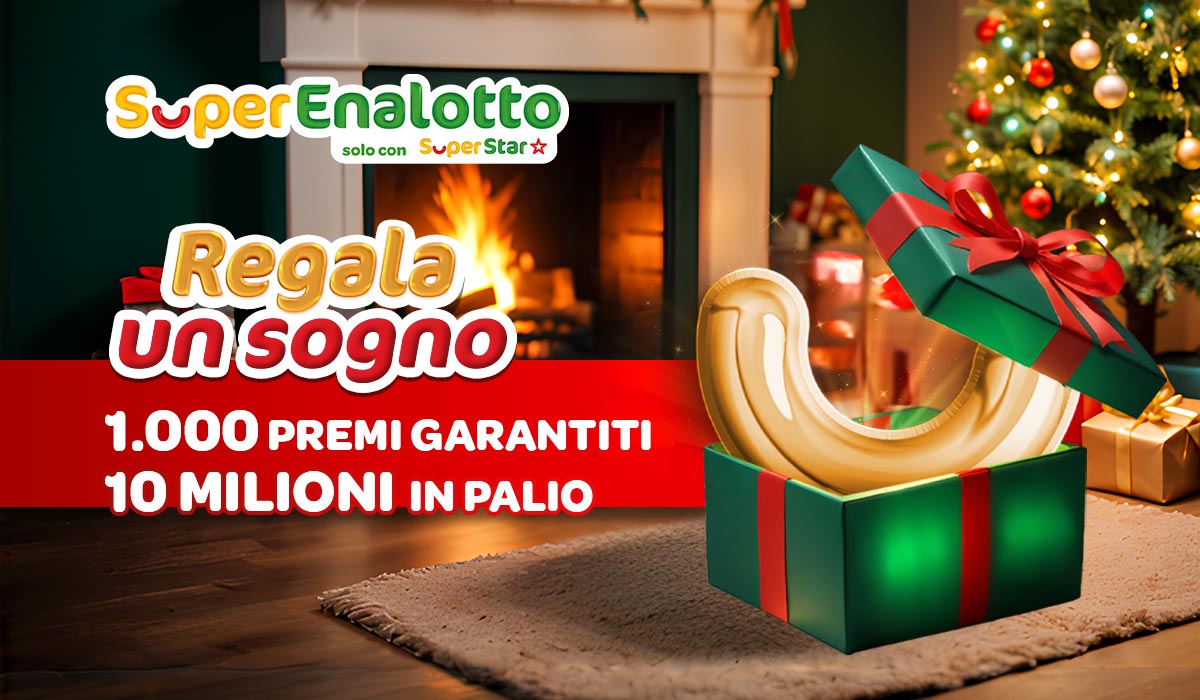 “Regala un sogno”: la nuova iniziativa speciale di Natale di SuperEnalotto SuperStar