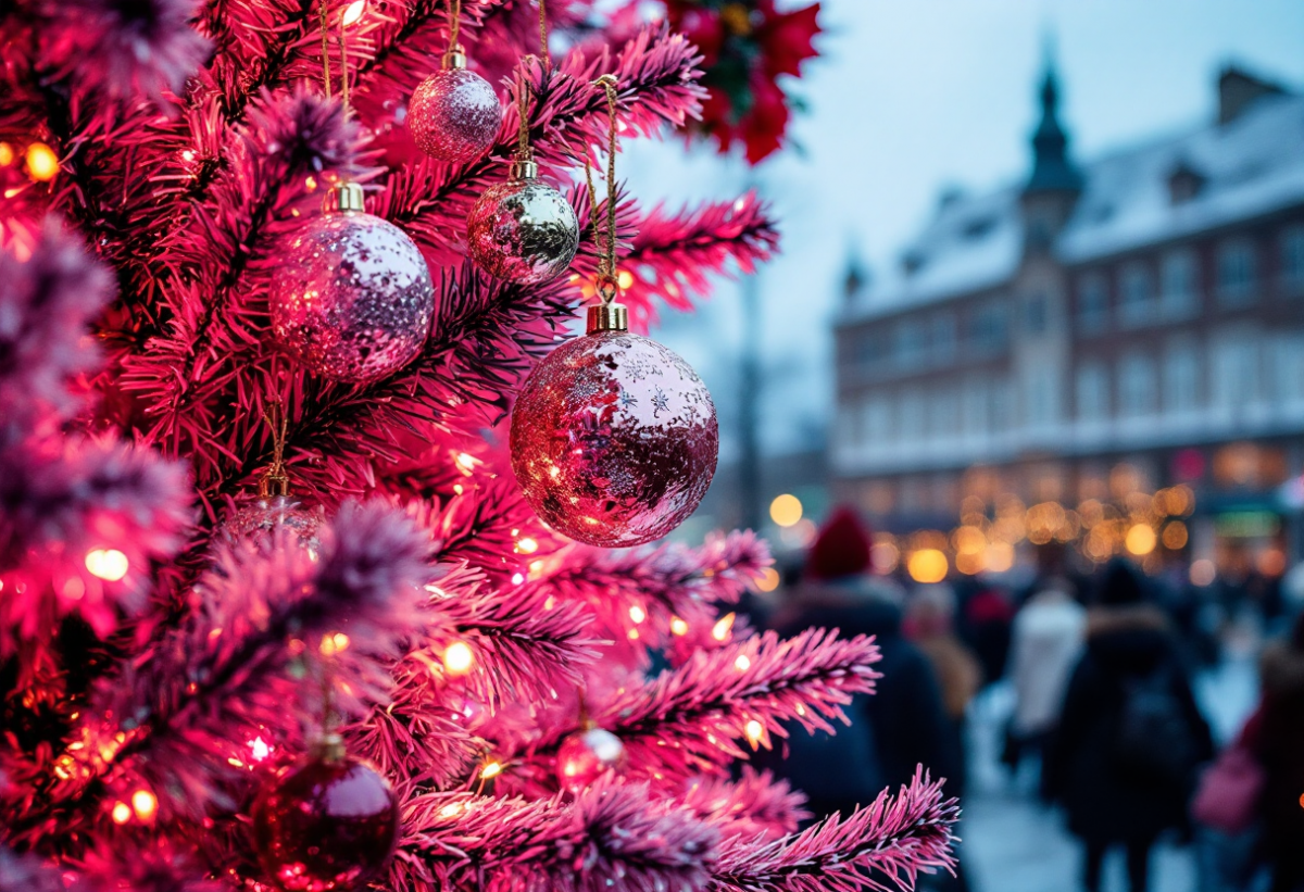 La polemica dell'albero di Natale rosa a Verona: tra arte e provocazione