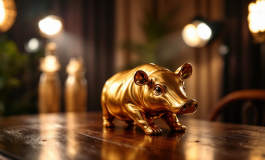 Barbara d'Urso con il Tapiro d'Oro in mano