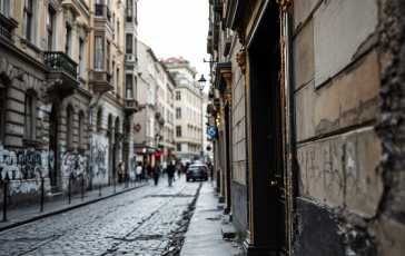 Contrasti tra lusso e degrado a Caivano vicino Napoli
