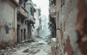 Civili in difficoltà ad Aleppo durante la crisi umanitaria