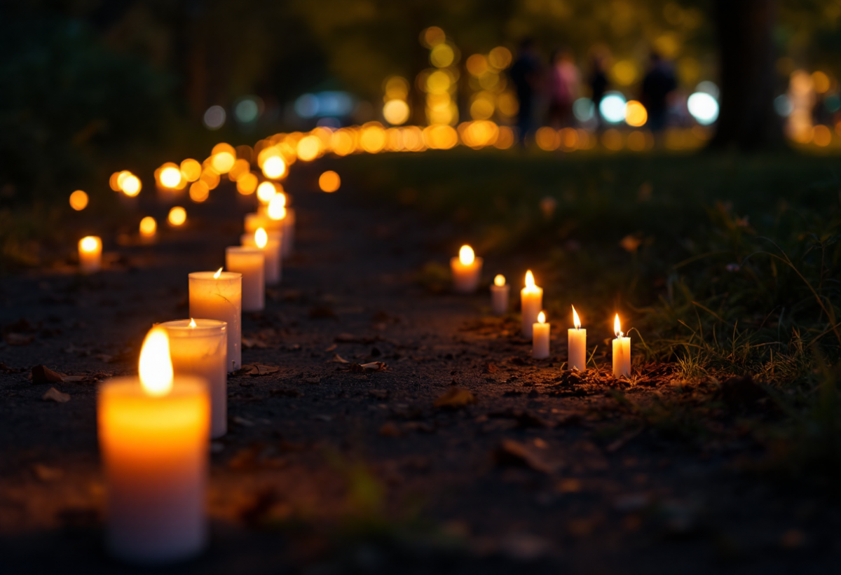 Fiaccolata pacifica in memoria del giovane: un gesto di solidarietà