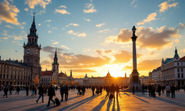 Giorgia Meloni in un evento politico in Europa