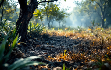 Incendio a Villa Borghese con fumi e vigili del fuoco