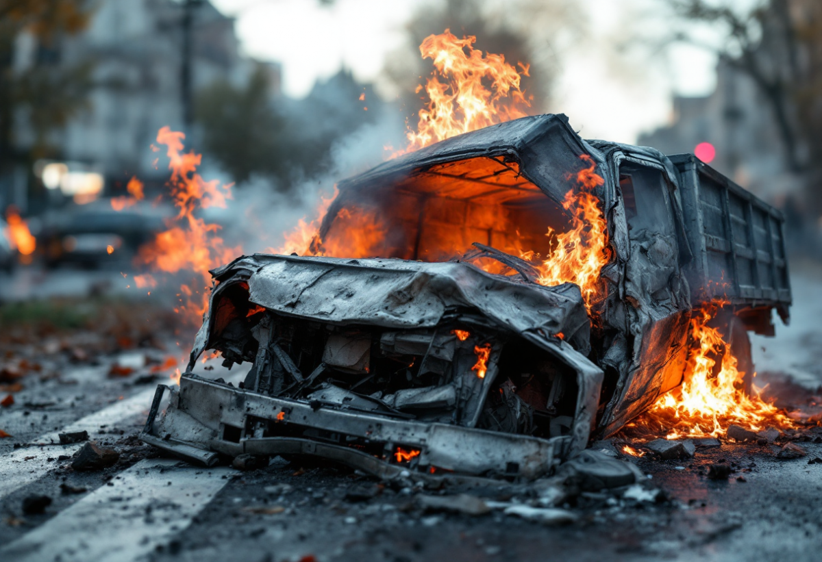 Incendio mortale a Milano: un tir in fiamme e una vittima