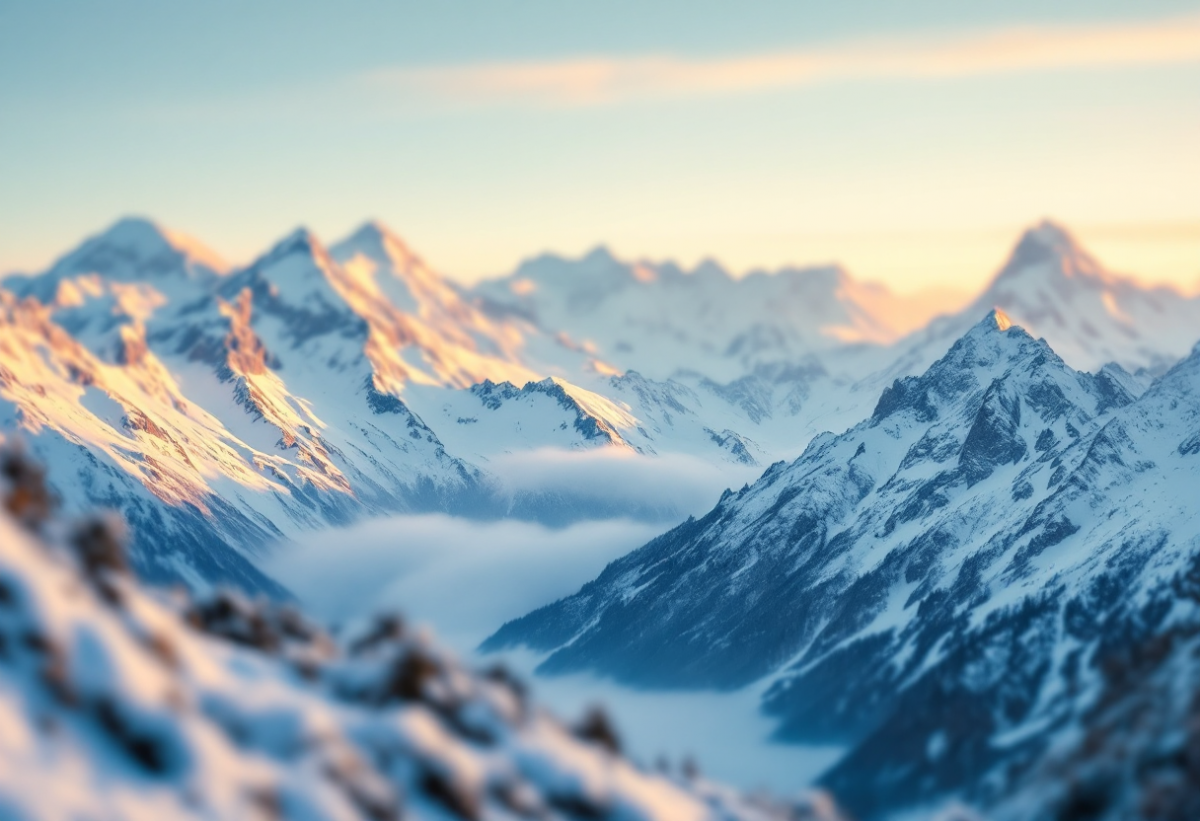Neve abbondante segna l'inizio della stagione sciistica in Italia