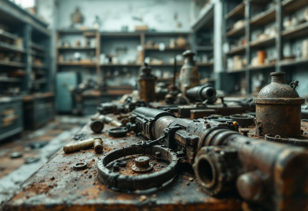 Scoperta di un laboratorio clandestino per armi a Palermo