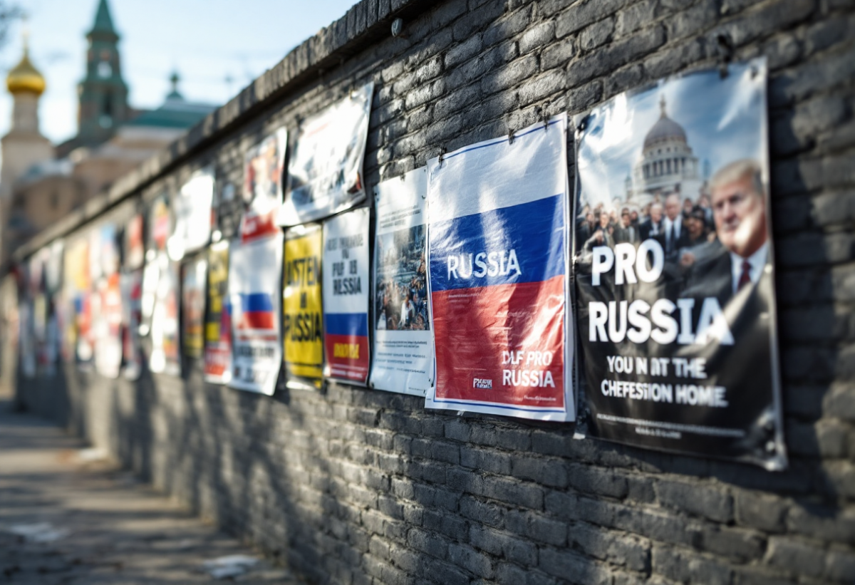Manifesti pro Russia a Torino: il messaggio di Italia Unita