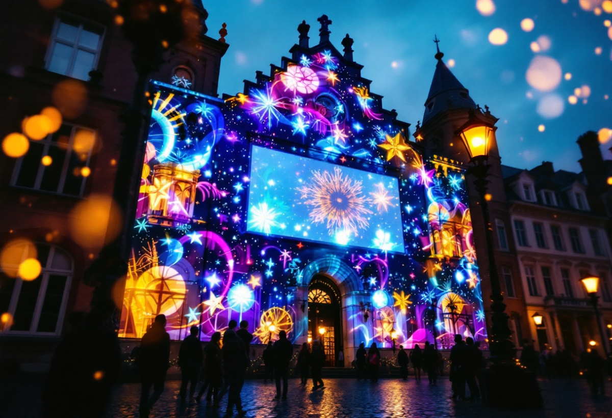 Il messaggero di Roma si illumina per le festività natalizie