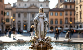 Papa Francesco durante la celebrazione dell'Immacolata a Roma