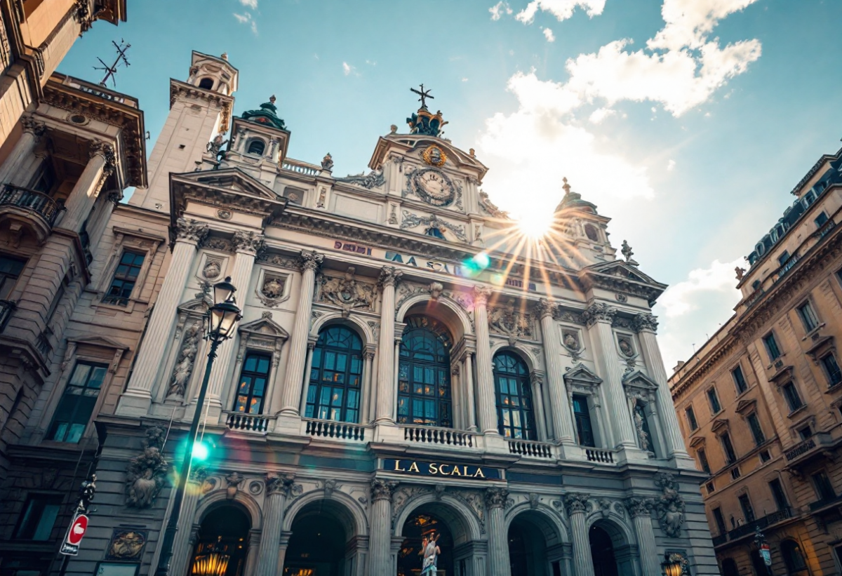 Proteste contro la guerra: flash mob davanti alla Scala di Milano