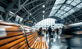 Treno Trenitalia in stazione durante il ripristino dei servizi