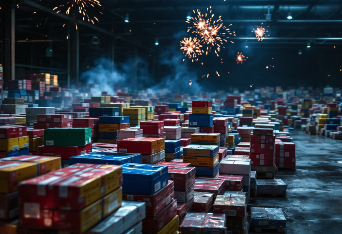 Sequestro di fuochi d'artificio illegali in Sicilia e Campania