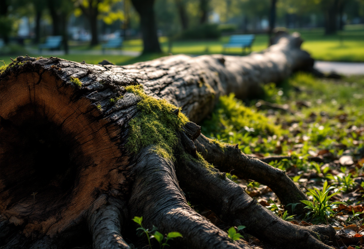Tragedia a Roma: albero cade e uccide una donna in un parco