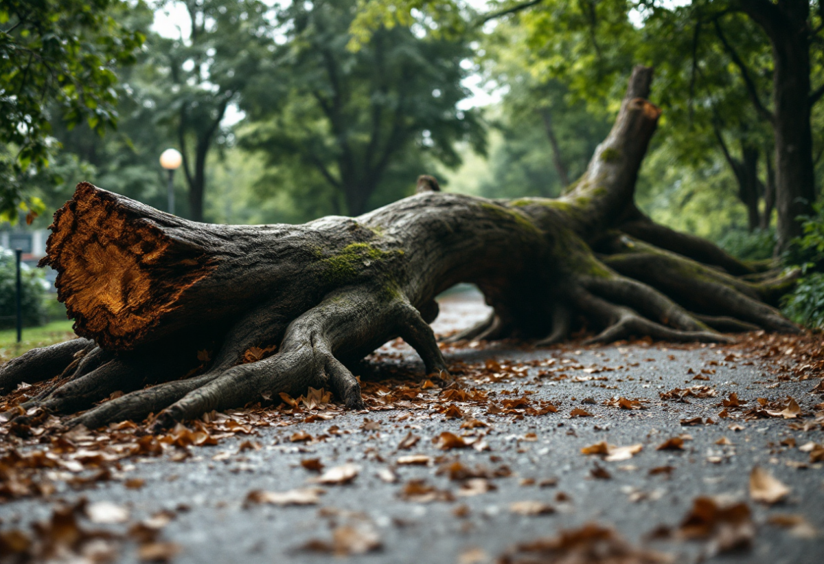 Tragedia a Roma: donna schiacciata da un albero durante una tempesta