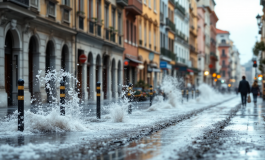 Intervento dei vigili del fuoco a Trieste dopo la bora