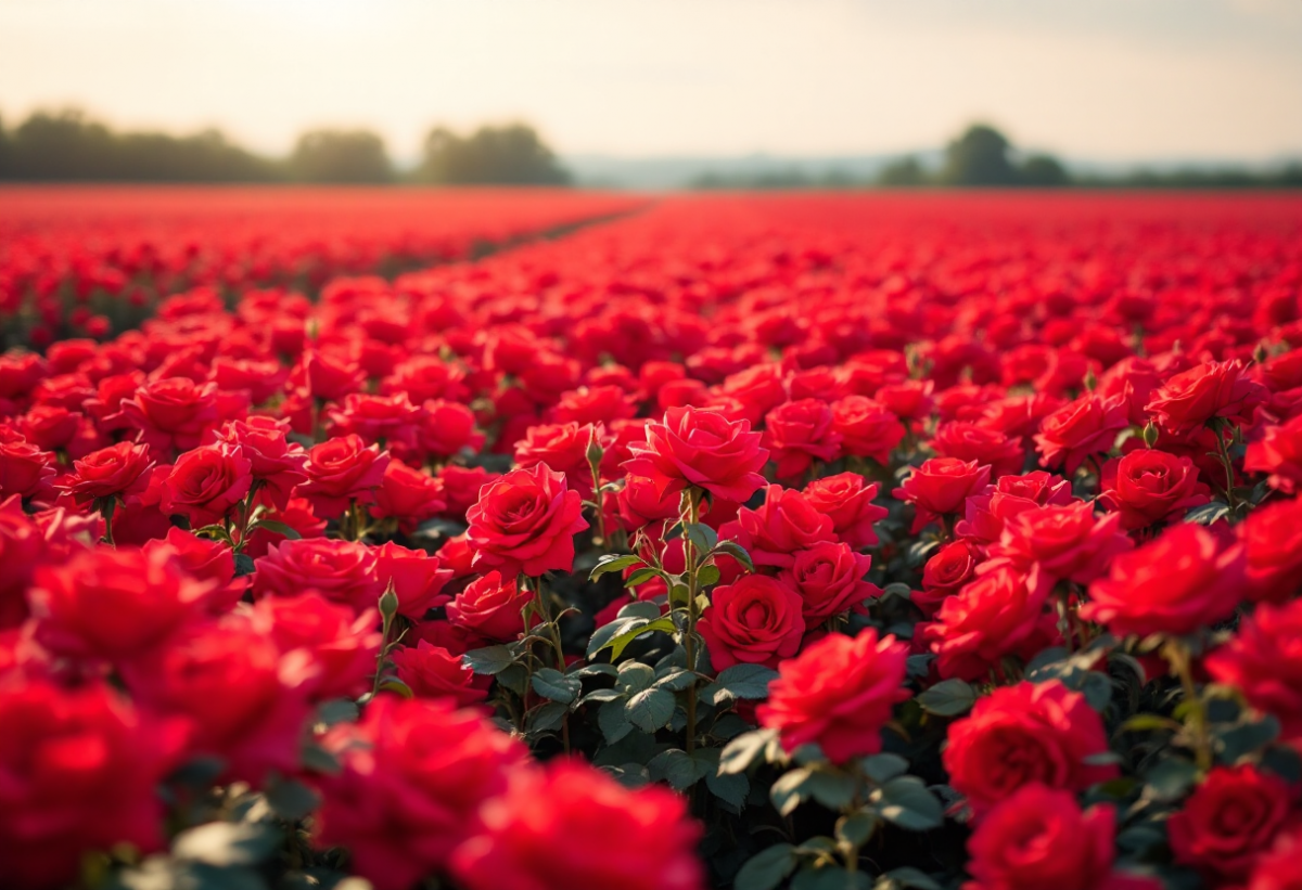 Un gesto d'amore straordinario: 2025 rose rosse per una misteriosa amata
