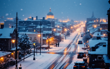 Mappa dell'anticiclone delle Azzorre e freddo in Italia