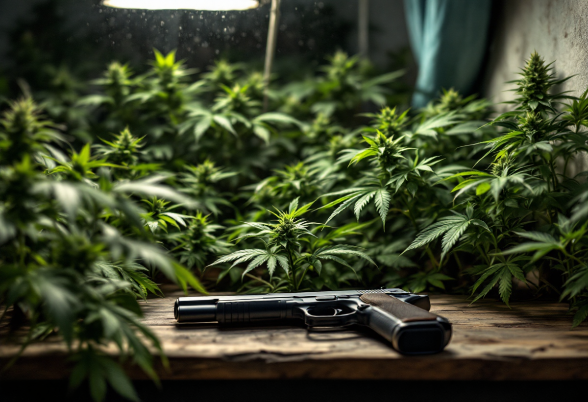 Arresto a Milano: scoperta serra di marijuana e armi in un appartamento