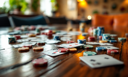 Giocatori di burraco sorridenti durante una partita