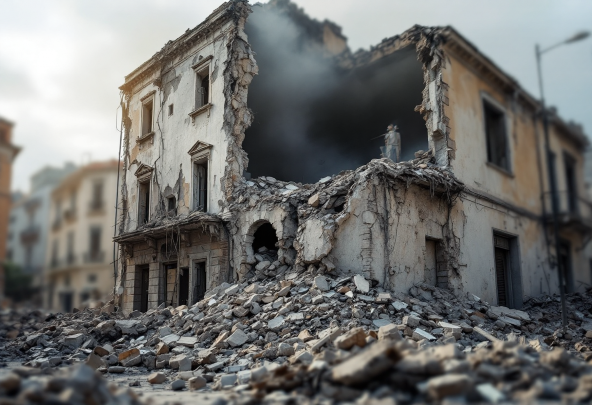Esplosione a Catania: crolla palazzina e sette feriti
