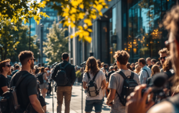 Fedez e Chiara Ferragni sorridenti al Festival di Sanremo