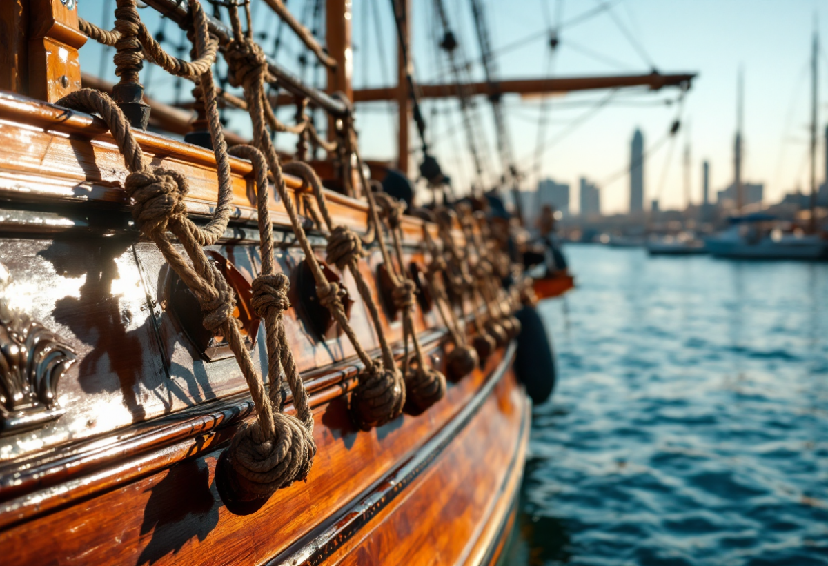 Giorgia Meloni in visita alla nave scuola Amerigo Vespucci