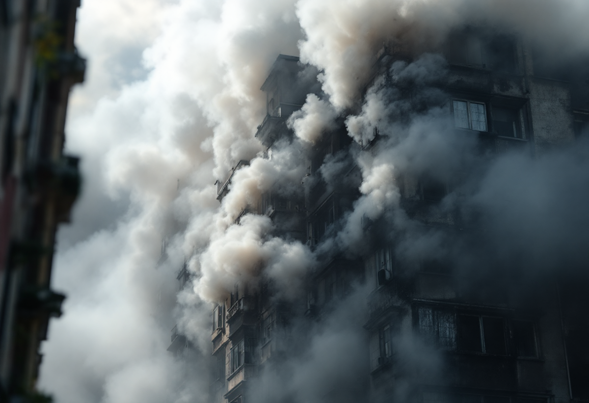 Incendio in palazzina ad Alessandria: quattro persone intossicate