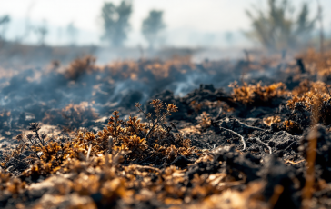 Incendio nell'Oasi del Simeto a Catania