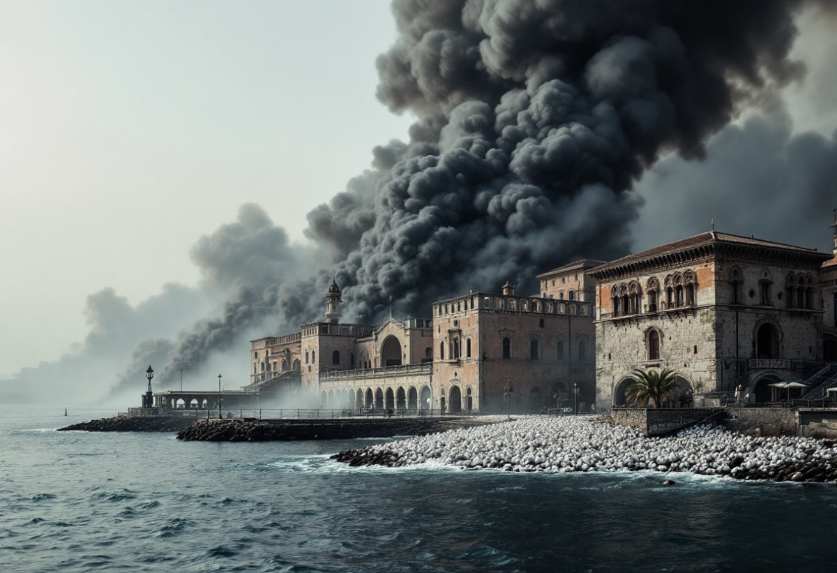 Incendio devastante al Porto Antico di Genova: evacuazione e intervento dei vigili del fuoco
